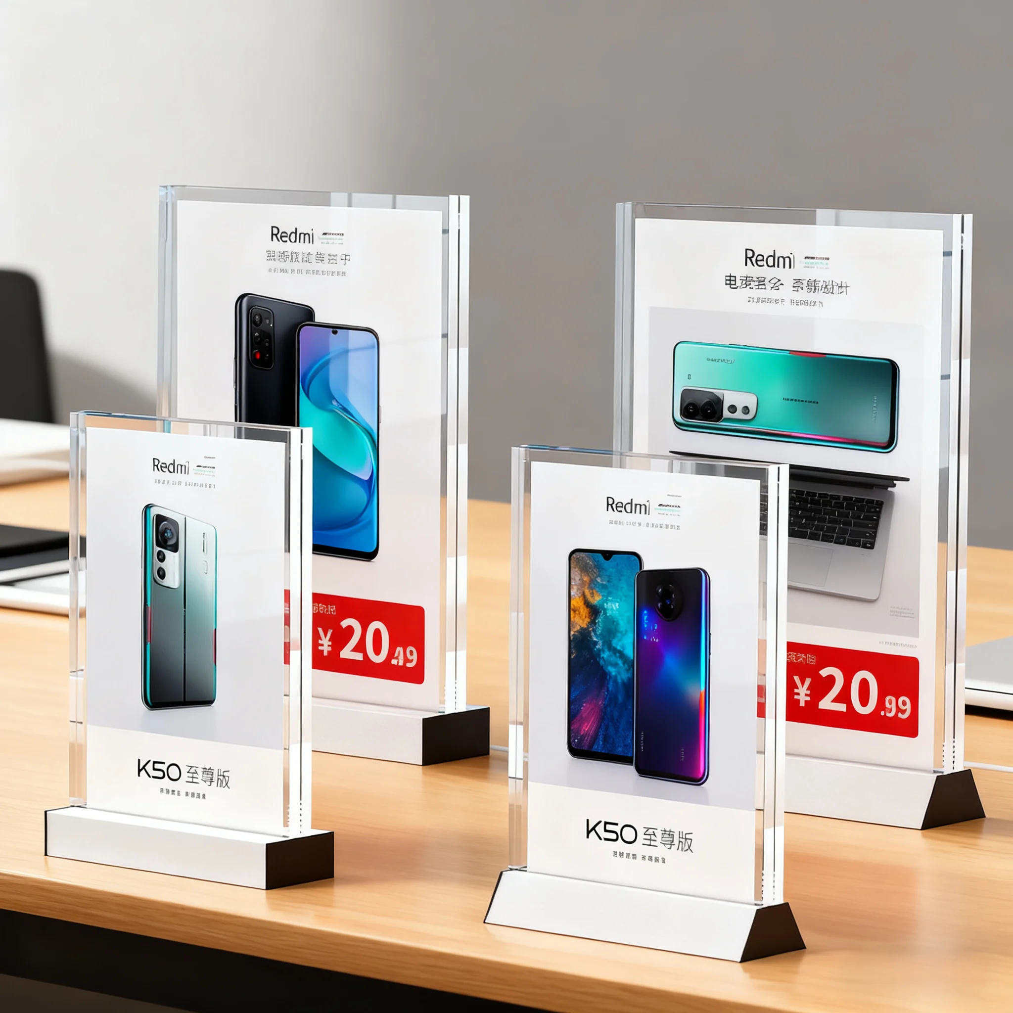 A5 148x210mm T / L Shape Aluminum Acrylic Sign Holder Display Stand Photo Picture Poster Flyer Frame Price Label Holder Board