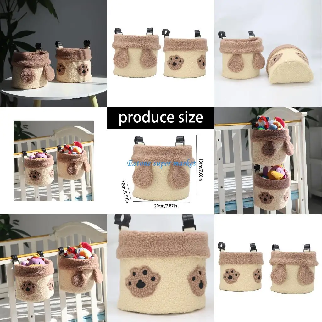 

090B Portable Baby Crib Hanging Pocket Storage Solution Child Friendly Soft Fabric