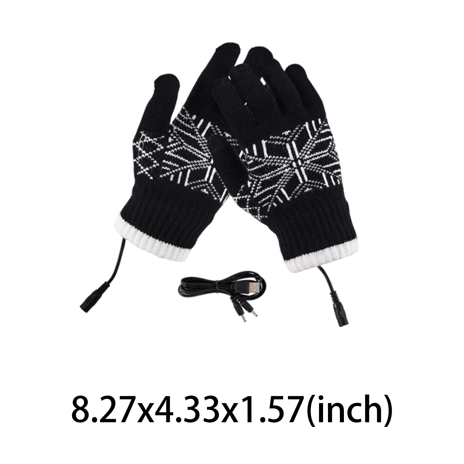 USB 電熱手袋 タッチスクリーン アウトドア ライディング スキー ミトン カシミア加熱手袋 冬用 サイクリング 登山用