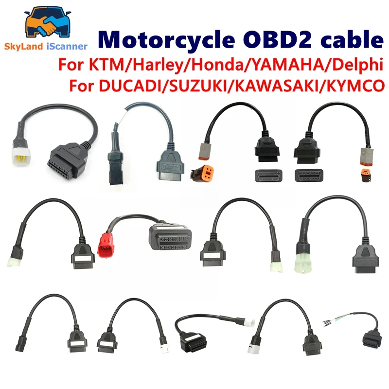 

For KTM OBD2 Connector Motorcycle Motobike For YAMAHA For HONDA Moto For SUZUKI For Ducati OBD 2 Extension cable For Kawasaki