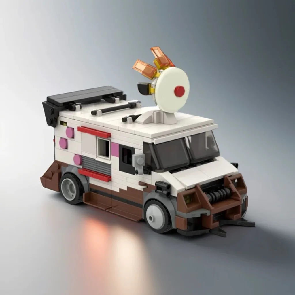 

448 шт. eet Tooth Ice Cream Truck MOC с яркими цветами и открыванием, распродажа, оконные образовательные строительные блоки, подарок