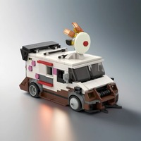 448Pcs eet Tooth Ice Cream Truck MOC with Vibrant Colors & Opening Sale Window  Education Building Blocks Gift