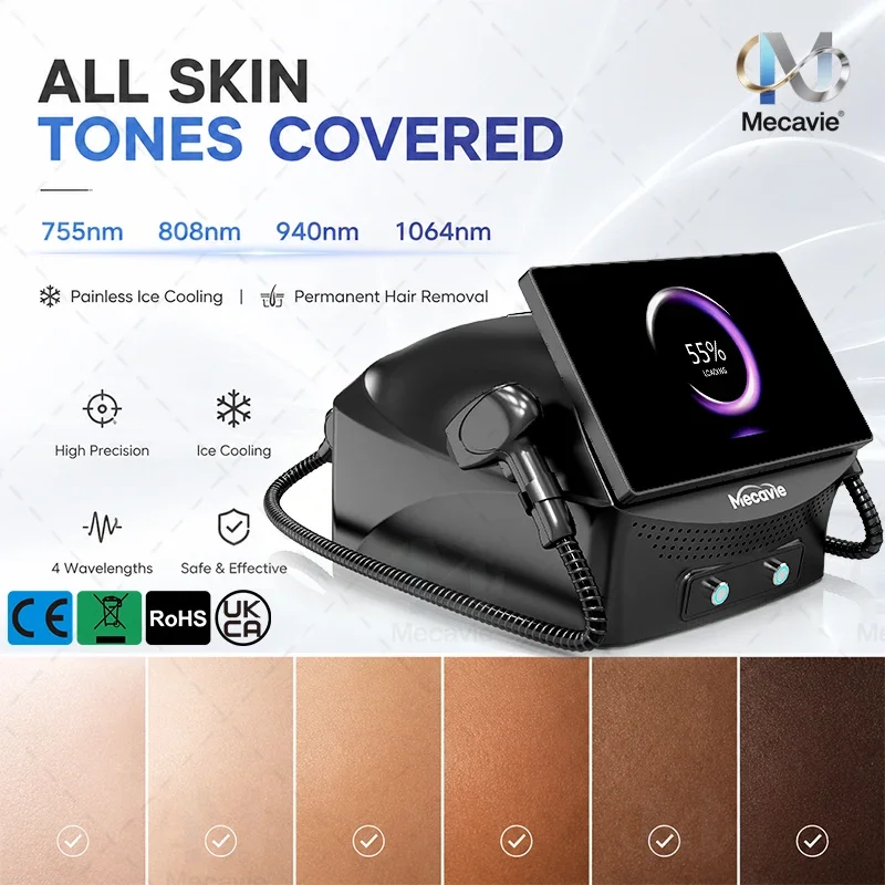 2 in1 Professional Diode Laser Hair Removal Machine Multi wavelength 5Waves System Permanent Hair Reduction Device For Salon Spa