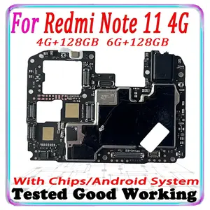 Bilashmart 100% Original Unlocked Mainboards Xiaomi REDMI note 11 4G Motherboard Main Circuits Board 256GB 512GB REDMI note 11 4G
