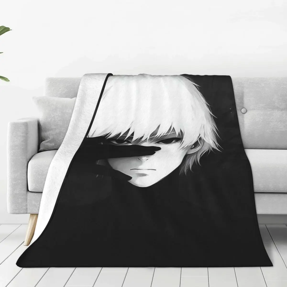 Tokyo Ghoul Anime Blankets Soft Warm Flannel Throw Blanket Bedspread for Bed Living room Picnic Travel Home Sofa