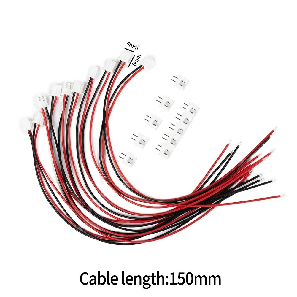 For JST XH 2.54mm 10-Set Cable Connector Kit 200mm 24AWG 1007 Wire With Interchangeable 2 3 4 Pin Male Female Sockets