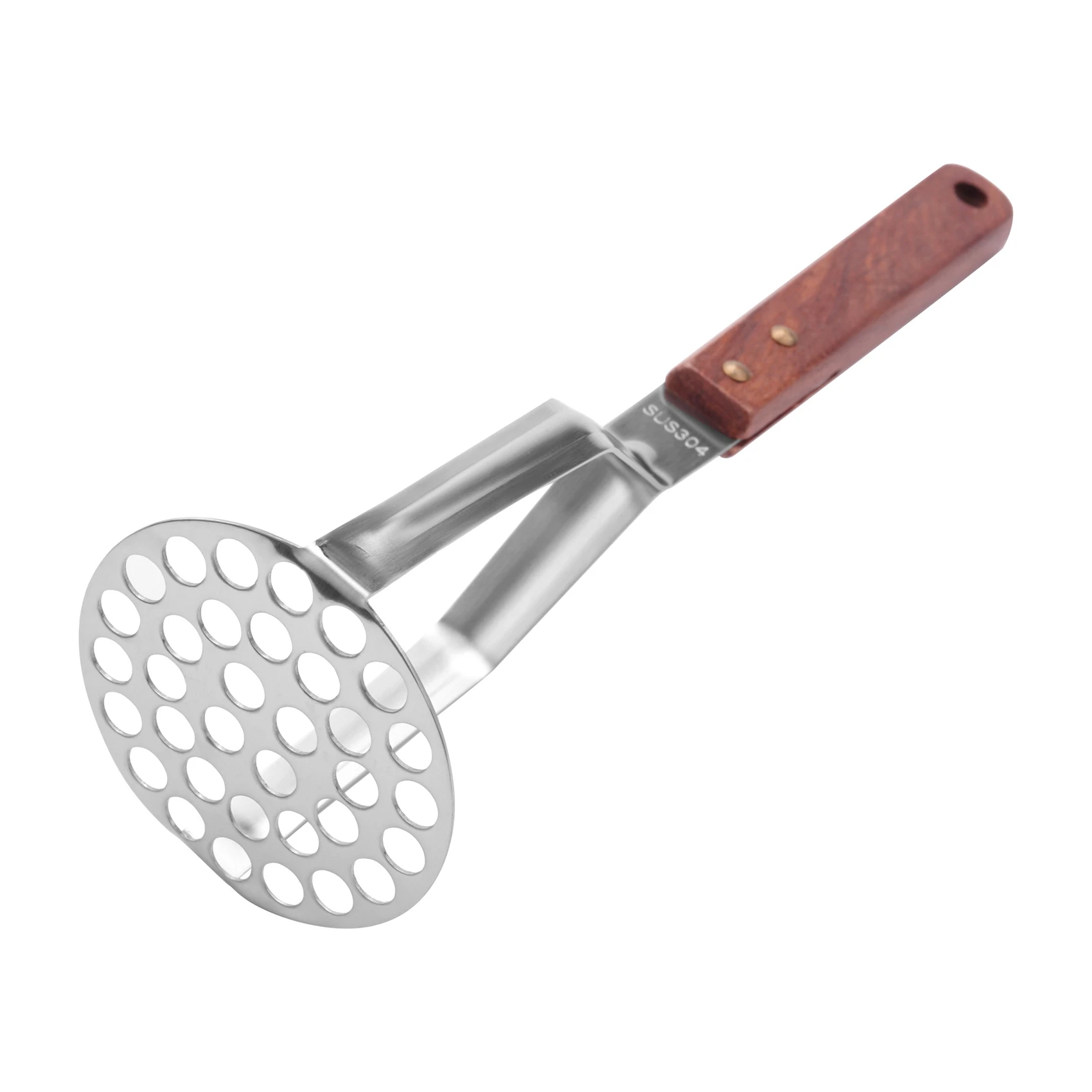 Potato Masher Stainless Steel Heavy Duty Strong Anti-Slip Handle Not Easy to Bent Easy to Use Sturdy Construction