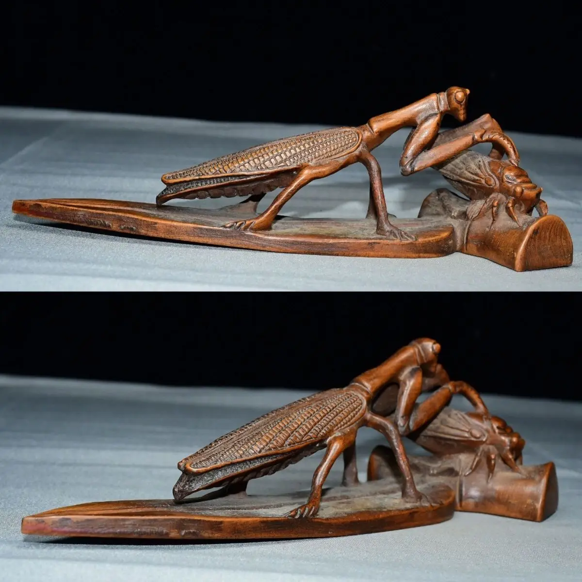 Insect mantis and cicada Statue Figurine Desktop Ornaments Home Decoration Crafts Tea Pet Decor