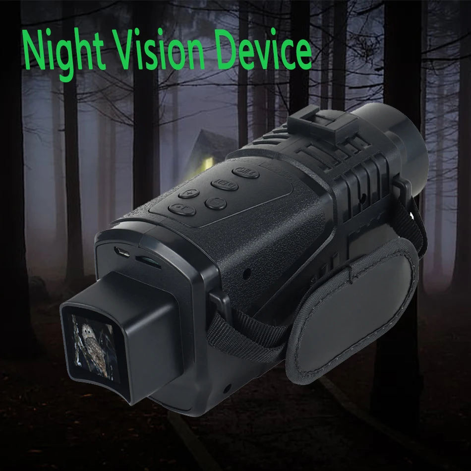 Monocular Night Vision Device Telescope Infrared 5X Digital Light Zoom Hunting Full Darkness for Outdoor Search Hunting Explor