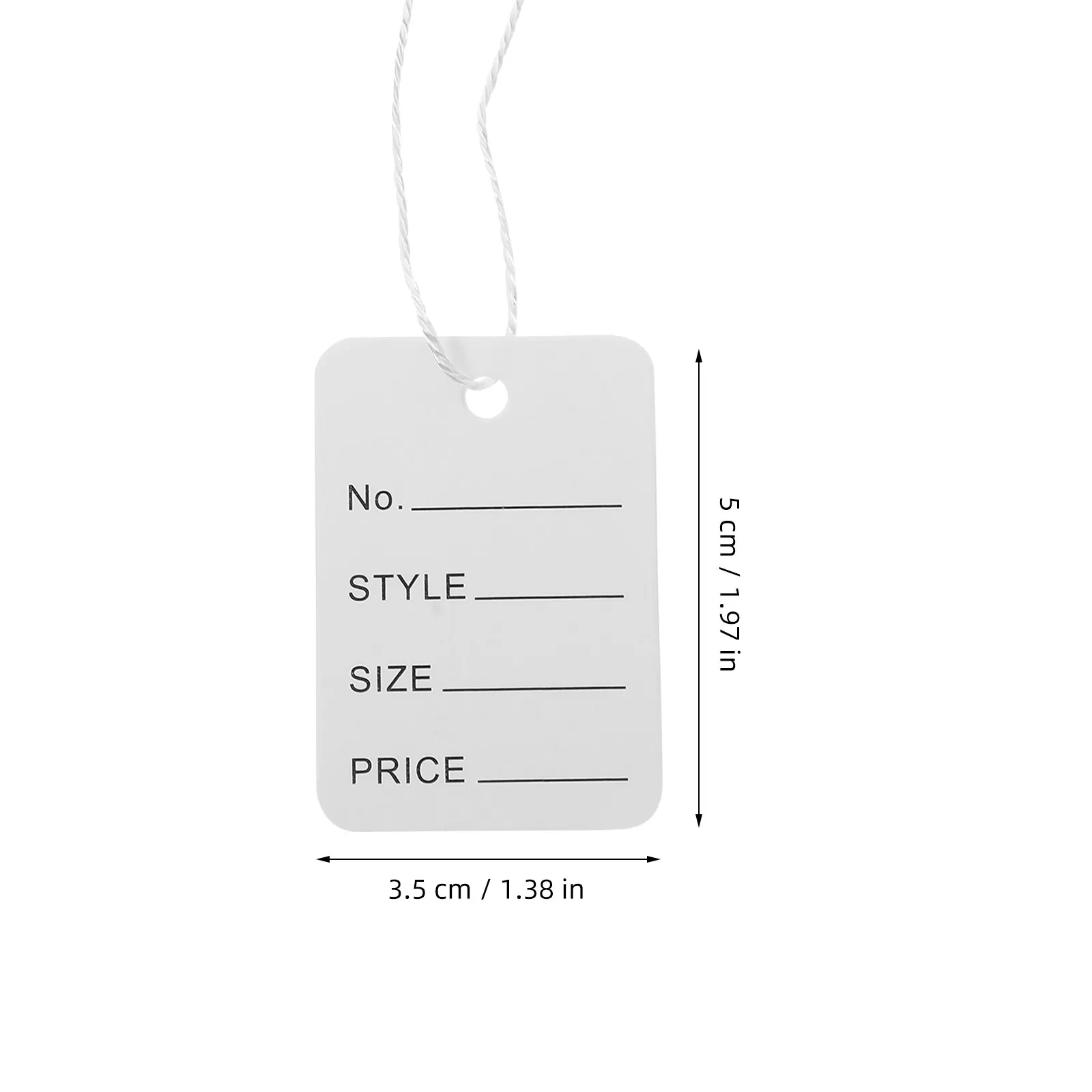 2000Pcs Price Tags Hang Tag White String Secure Locking Efficient Labeling Jewelry Clothing Tags String Loop for Clothes