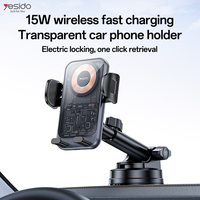 YESIDO 15W fast charging automatic clip phone holder C307 Car phone holder Car automatic sensing holder
