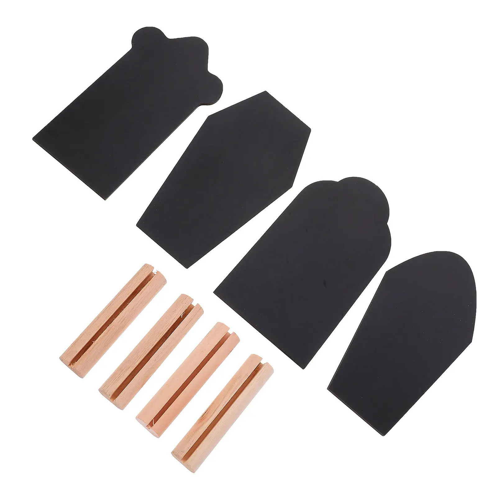 

4Pcs Easter Tombstones Signs Coffin Letter Board Wooden Tombstone Shape Blackboards Holiday Message Board DIY Party Decoration