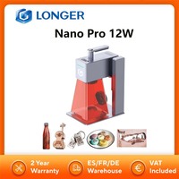 LONGER Nano Pro 12W Portable Laser Engraver Two Diode Lasers FAC Ultra-Fast Speed 5000 Mm/s 10 mm Wood Cutting 100mm X 100 Mmmm