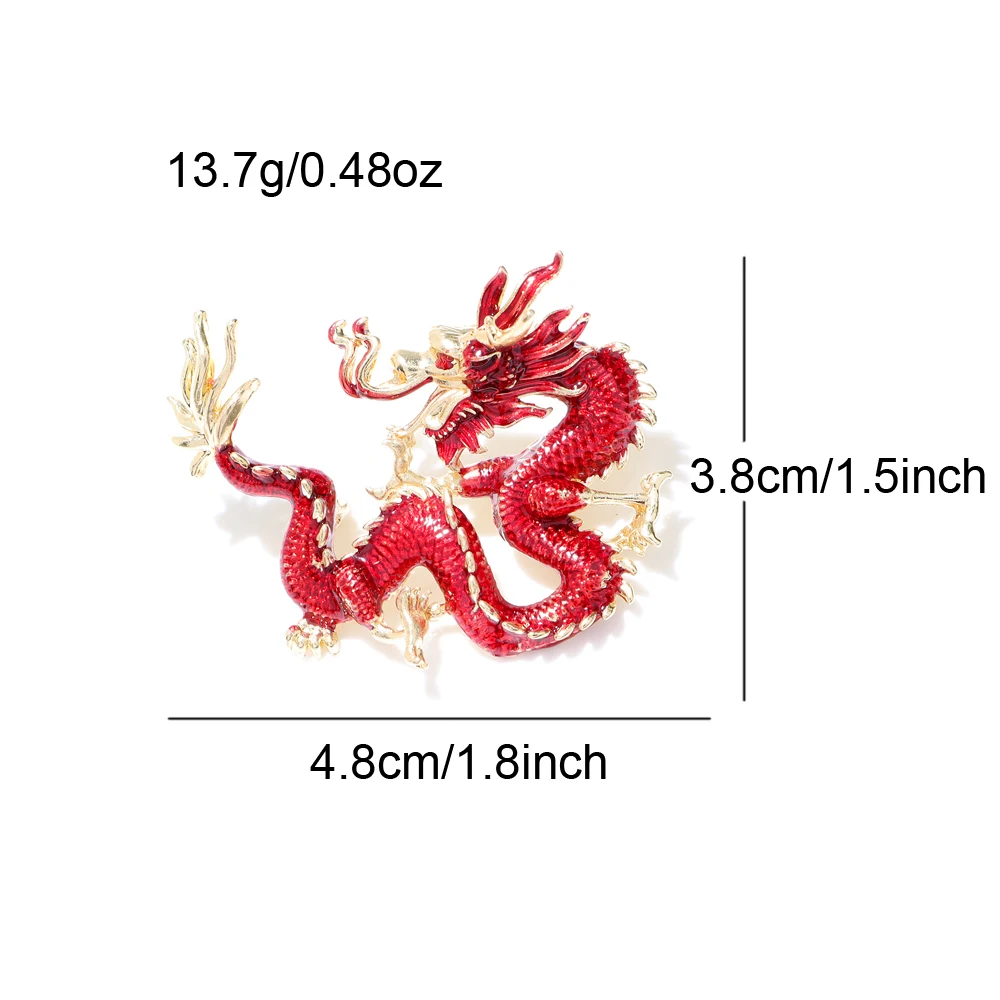 CINDY XIANG Chinese Chun Jie Spring Festivel Dragon Brooch Any Of The Twelve Animals Pin 3 Colors Available High Quality