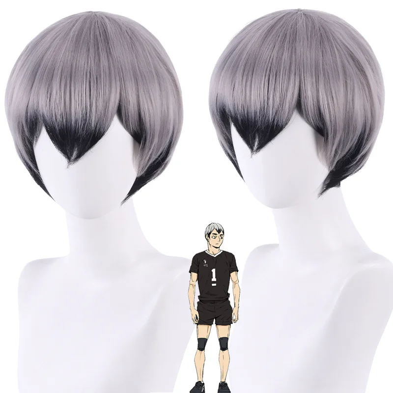 

Synthetic Cosplay Wig Short Brown Anime Costume Heat Resistant Fiber Party Role Play
