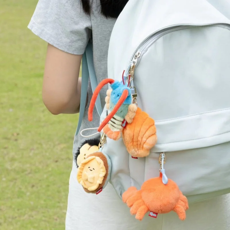 海洋動物のペンダント、シーフードマーケット、海のぬいぐるみ、水生動物の表情キーホルダー、クリエイティブな人形、男の子と女の子へのギフト