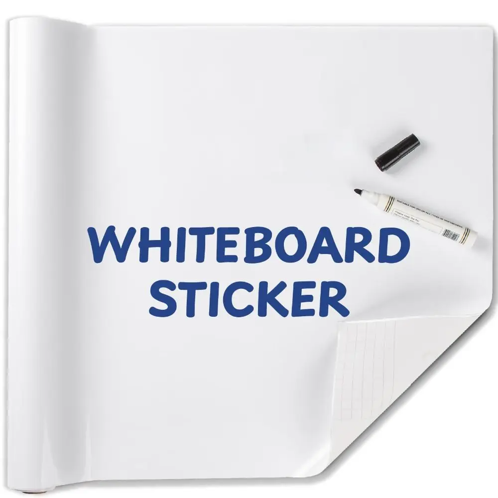 PVC Whiteboard Wall Sticker Static Cling No-Glue Dry Erase Whiteboard Multilayer Composite Wipeable Surface Static Cling Board