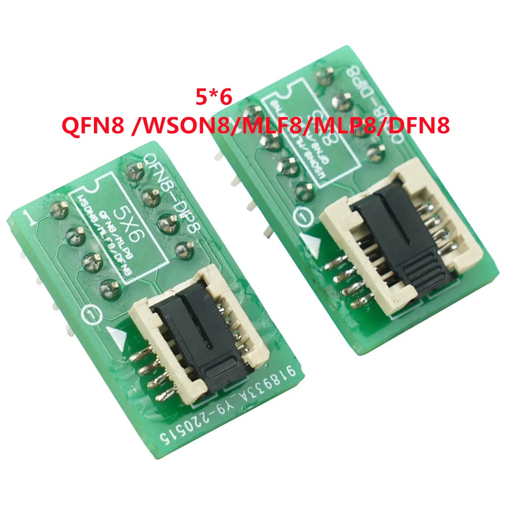 Soquete e adaptador universais 2 em 1 para programador de chips, QFN8, WSON8, MLF8, MLP8, DFN8, 6x5mm