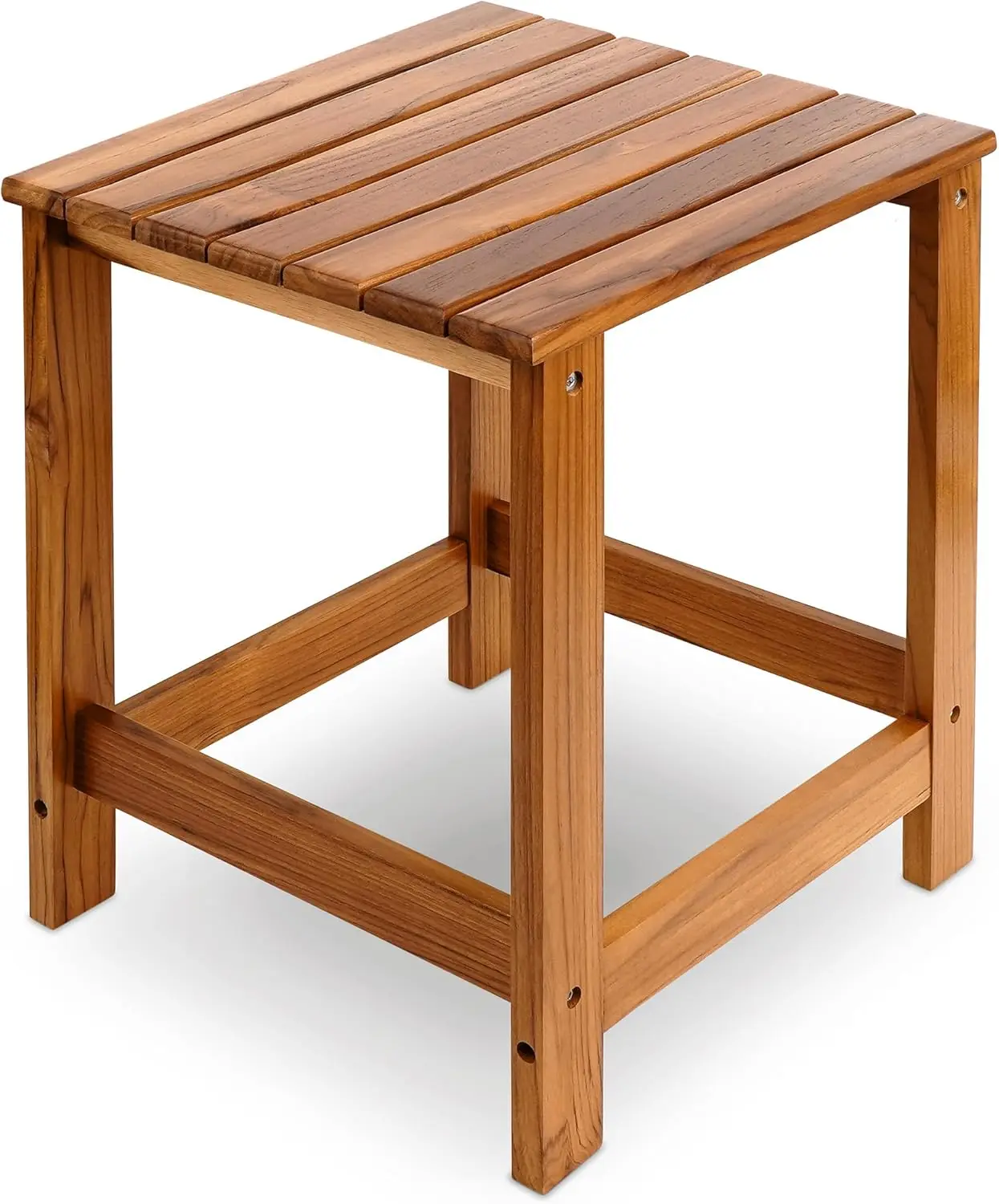 

Teak Outdoor Side Table for Patio, Pool Coffee Accent Table, Wood End Tables for Garden, Backyard, Living Room