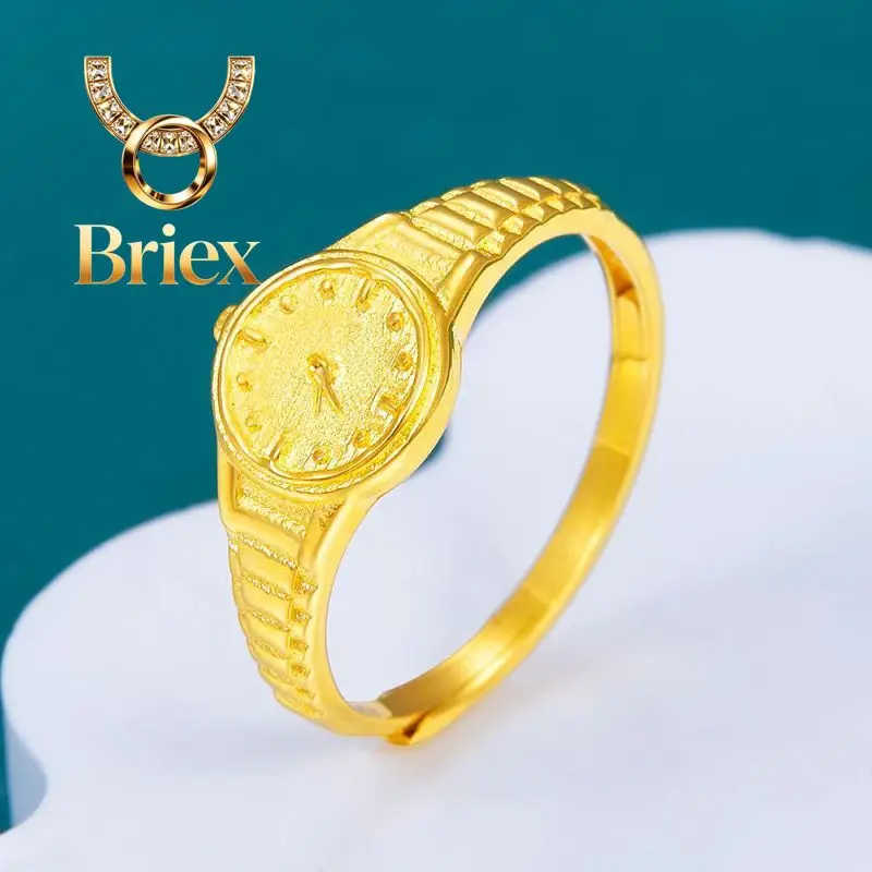 

Briex Jewelry Luxury 24K 9999 Pure Gold real gold Women's Watch Adjustable Size Ring