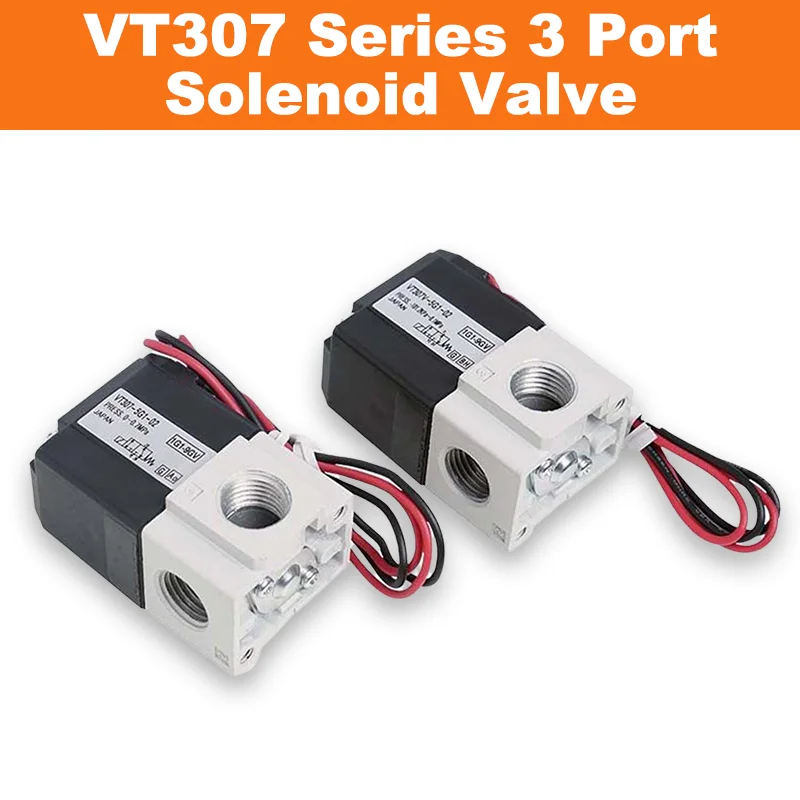 

VT307 Series 3 Port Direct Operated Poppet Solenoid Valve VT307-5G1-01 VT307V-5G1-01 1/8" DC24V Vacuum Type
