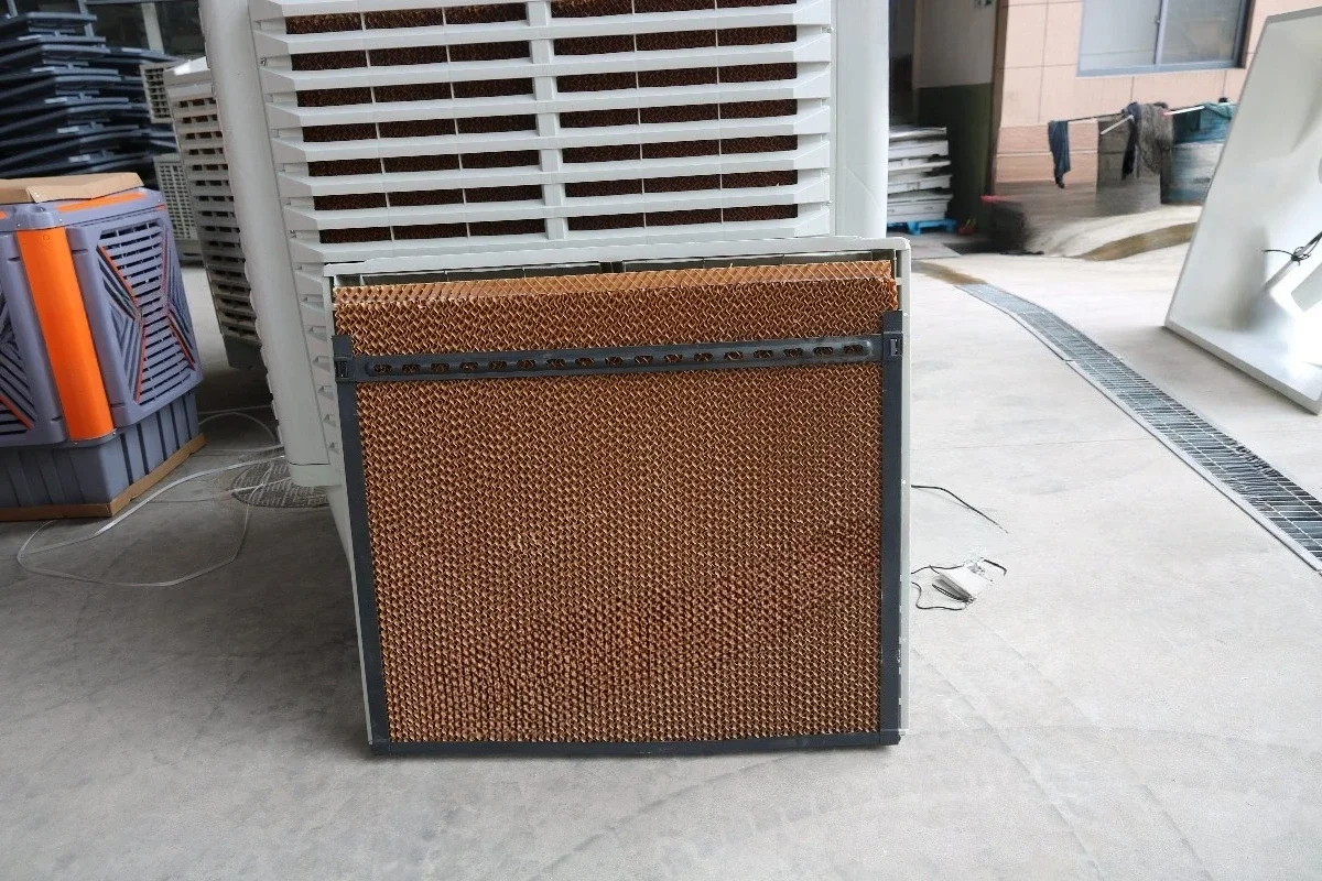 220V Industrial Evaporative Air Cooler Floor-Standing Cold Air Blower with Wind Power Motor