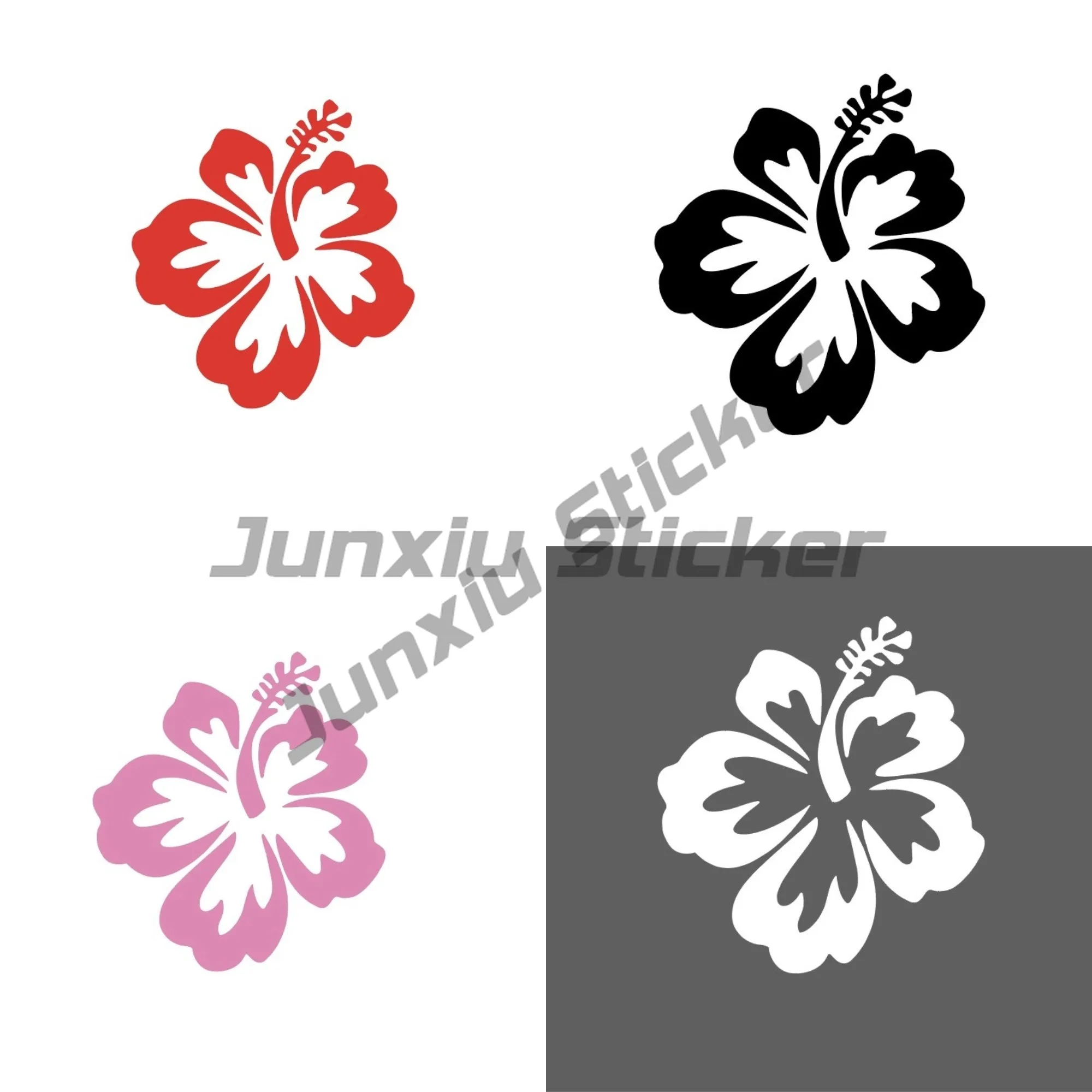 

Hawaiian Hibiscus Car Stickers Island Girls Beach Car Bumpers