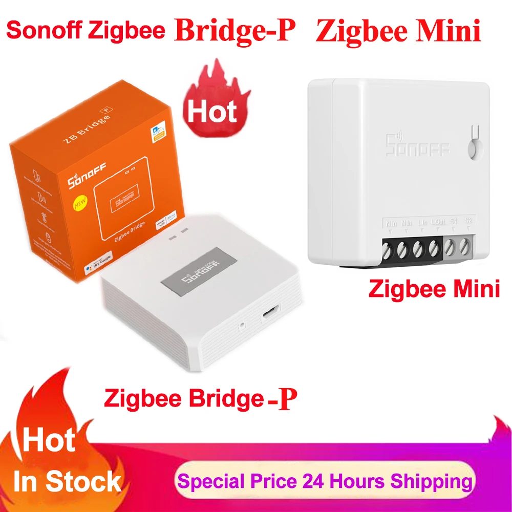 Sonoff Zigbee Bridge-P Gateway Hub ZBMINI Zigbee Mini DIY Smart Switch Smart Home Module Two Way Switch Via eWelink Alexa Google