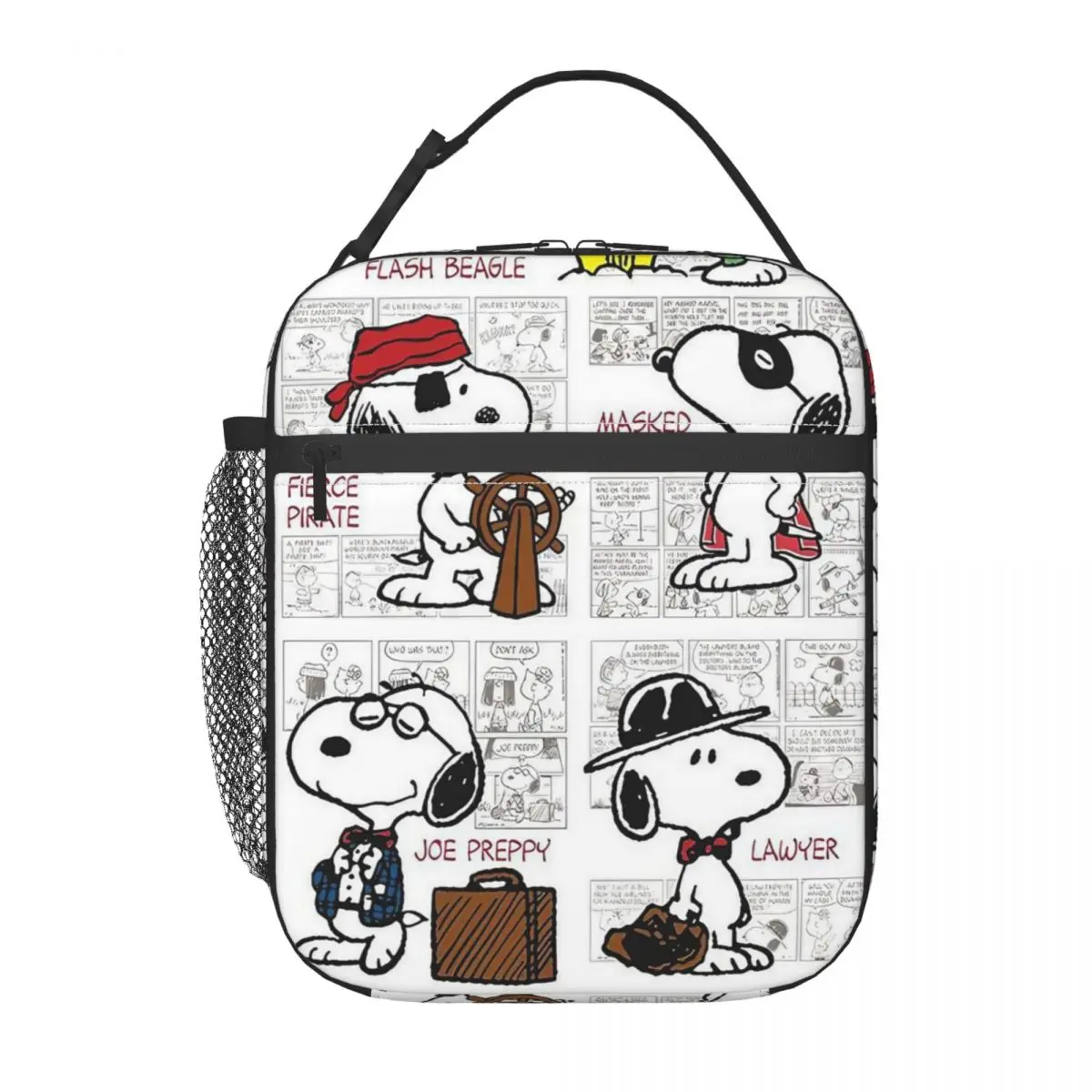 Peanuts Snoopy Cute Cartoon Insulated Lunch Bag Cooler Lunch Container Tote Lunch Box ad alta capacità borse per alimenti viaggi universitari