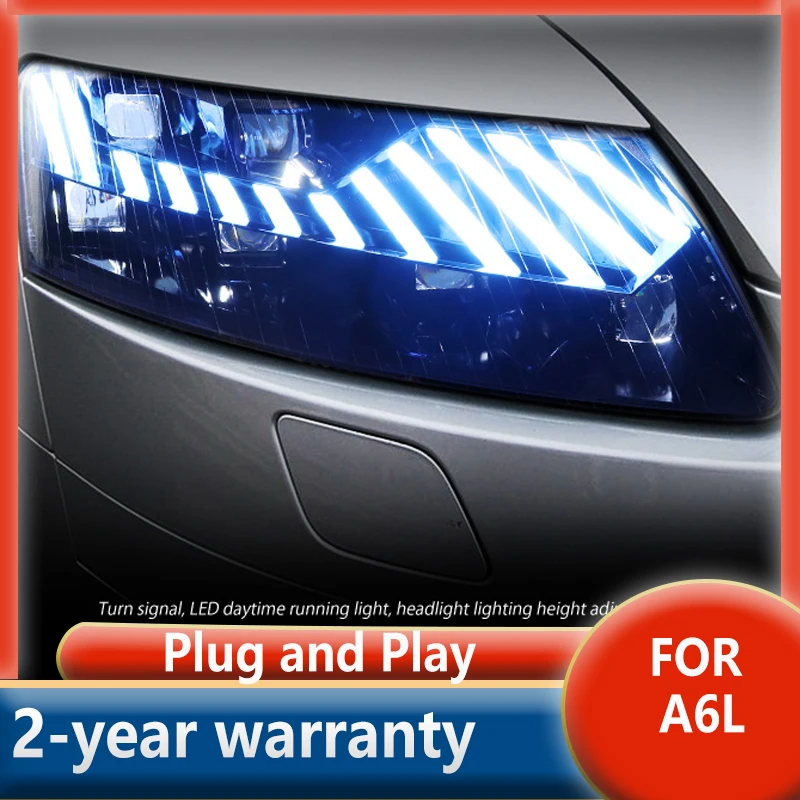 

Car Styling Head Lamp for AUDI A6 LED Headlight 2005-2011 Headlights A6L DRL Turn Signal High Beam Angel Eye Projector Lens