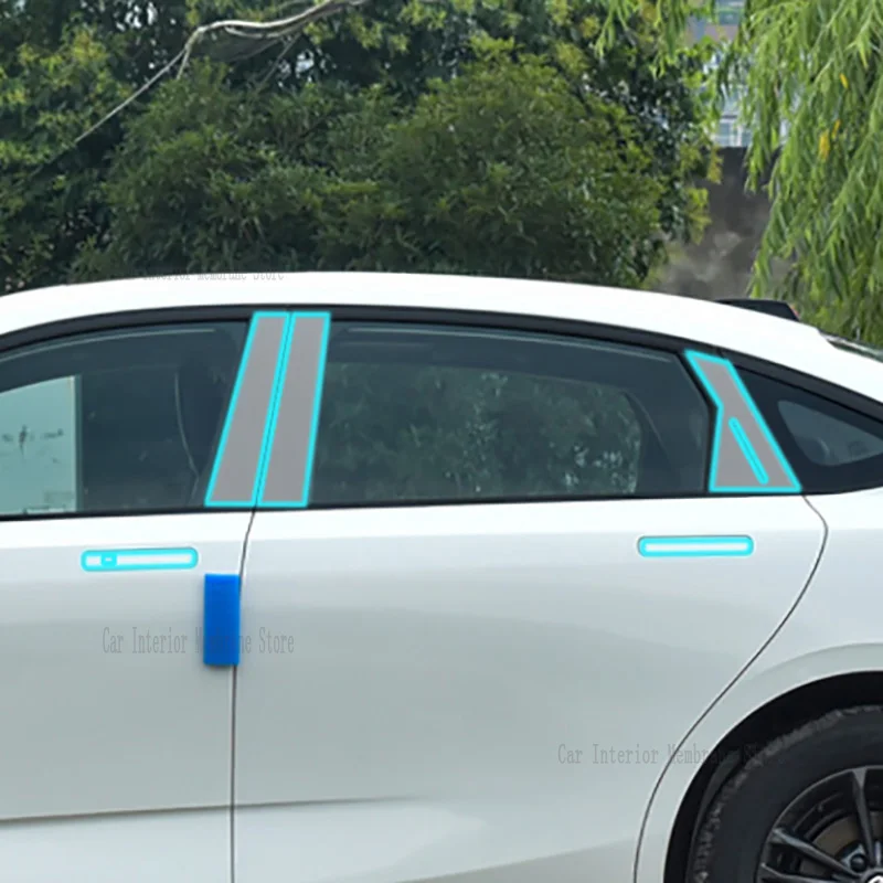 

For Changan Lamore 2023 2024 A/B/C-Pillars Car Exterior Automobile Pillar Anti-scratch TPU film protect Protective Film
