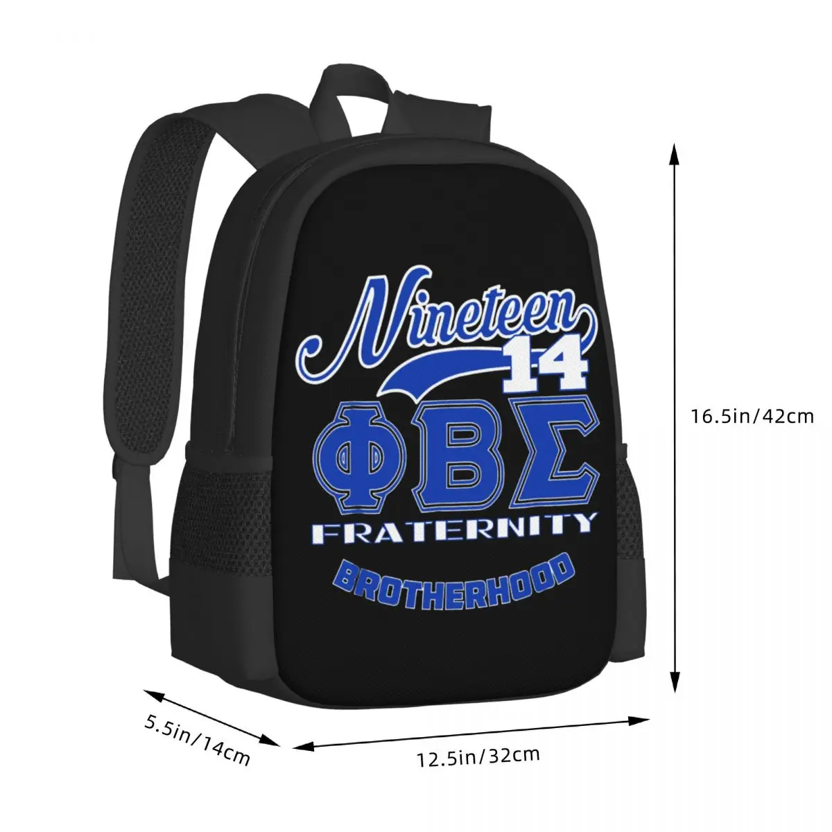 Phi Beta Sigma PBS Fraternity Travel Laptop Backpack, Business College School Computer Bag Gift for Men & Women