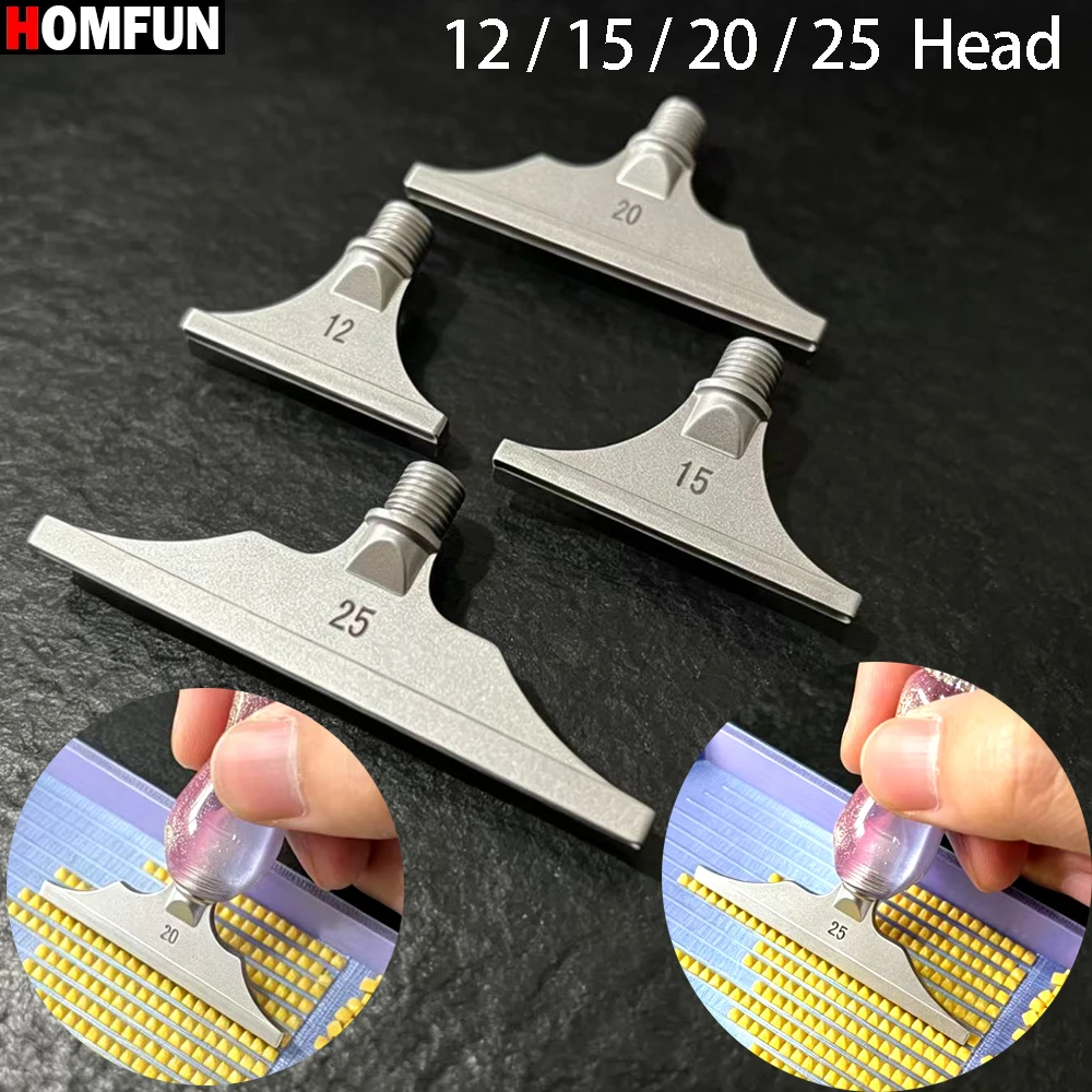 HOMFUN New 12/15/20/25 Head Diamond Painting Big Long Pen Tip, Thin Multifunctional Threaded Tip Embroidery Nail Art Tool