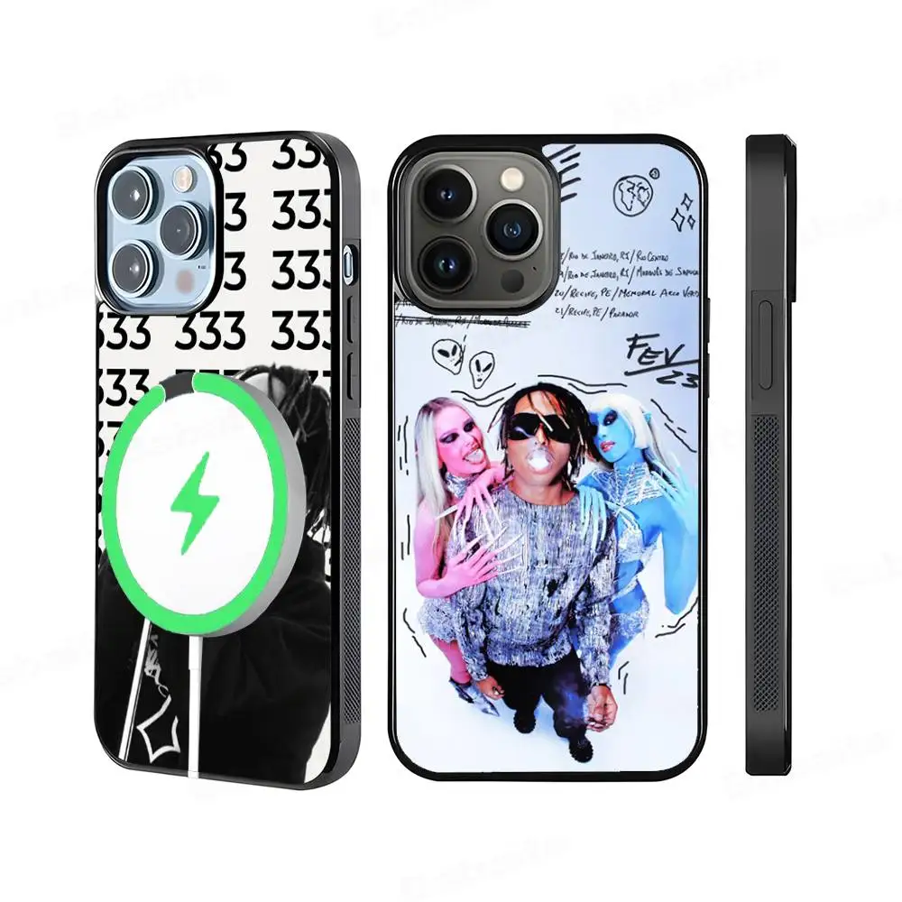 Rapero Matue 333 para IPhone 17 Air 16 E 15 14 13 12 11 Pro Max Plus PC Shock TPU cubierta Magsafe teléfono