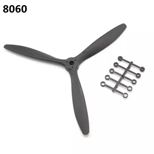 8060 8inch 9060 9inch 1060 10inch 1170 11inch High Efficiency Balance 3-Blade Electric Propeller for RC Airplane Fixed-Wing