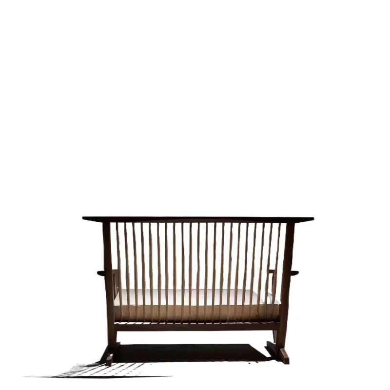 Double Sofa Chair with Armrests Solid Wood Sofa Chair Simple Wabi-sabi Style Chair for Home Use