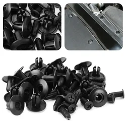 50PCS 8mm Black Rivet Fairing Body Trim Panel Fastener Screw Clips For Honda Motorcycle Accessories Parts Wholesale