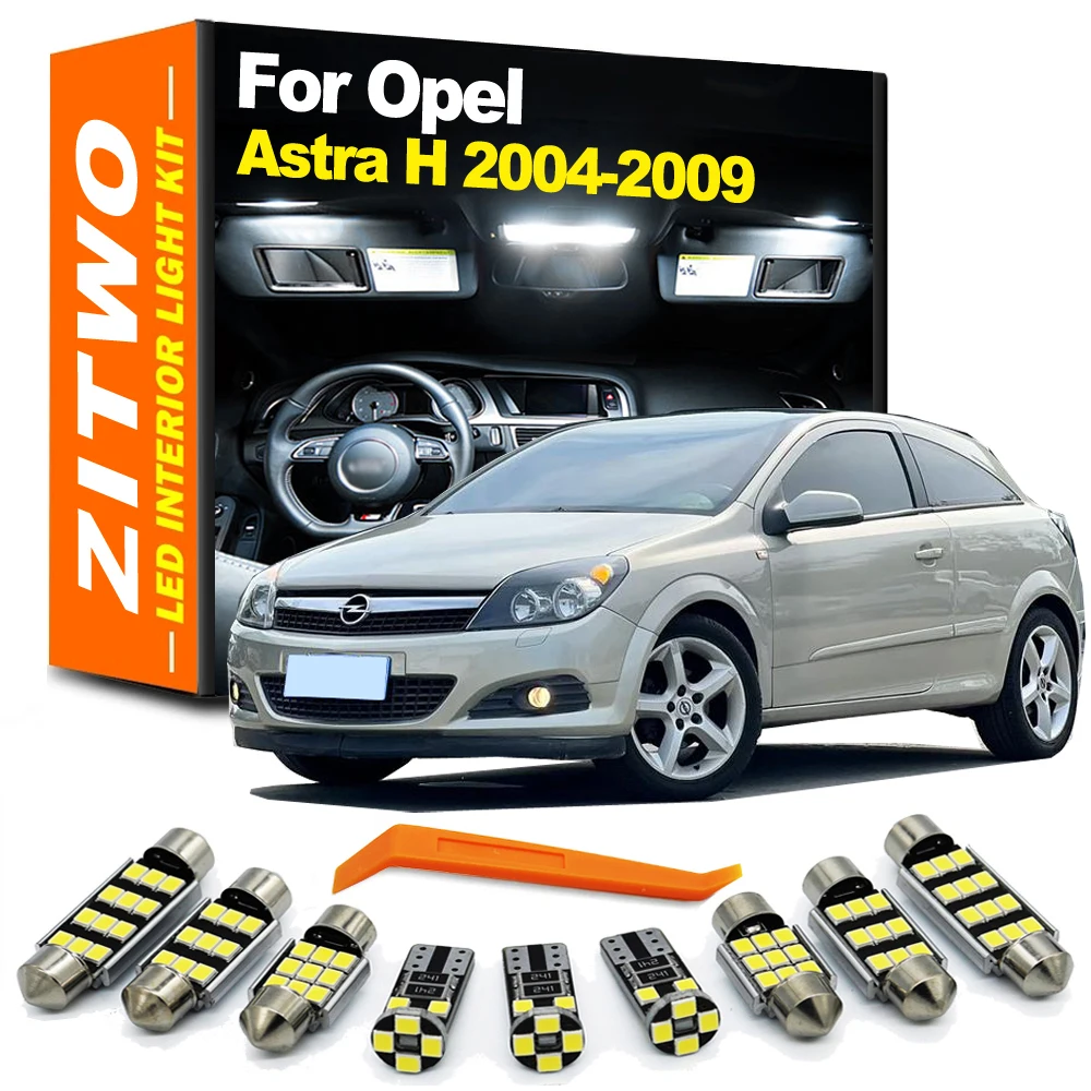 13 قطعة مجموعة لمبة القراءة للسيارة لأوبل فوكسهول أسترا H 2004 2005 2006 2007 2008 2009 LED الداخلية قبة خريطة ضوء Canbus لا خطأ