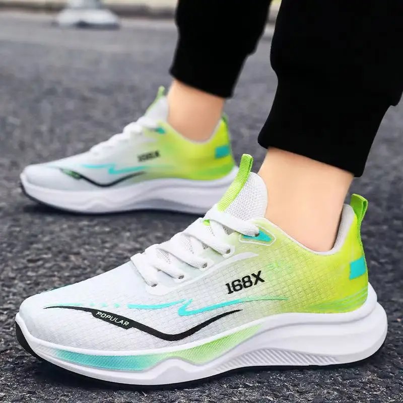 

Men Running Shoes Breathable Wear Resistant Outsole Soft Non-slip Sneakers Summer Mesh Breathable Sports Shoes for Man