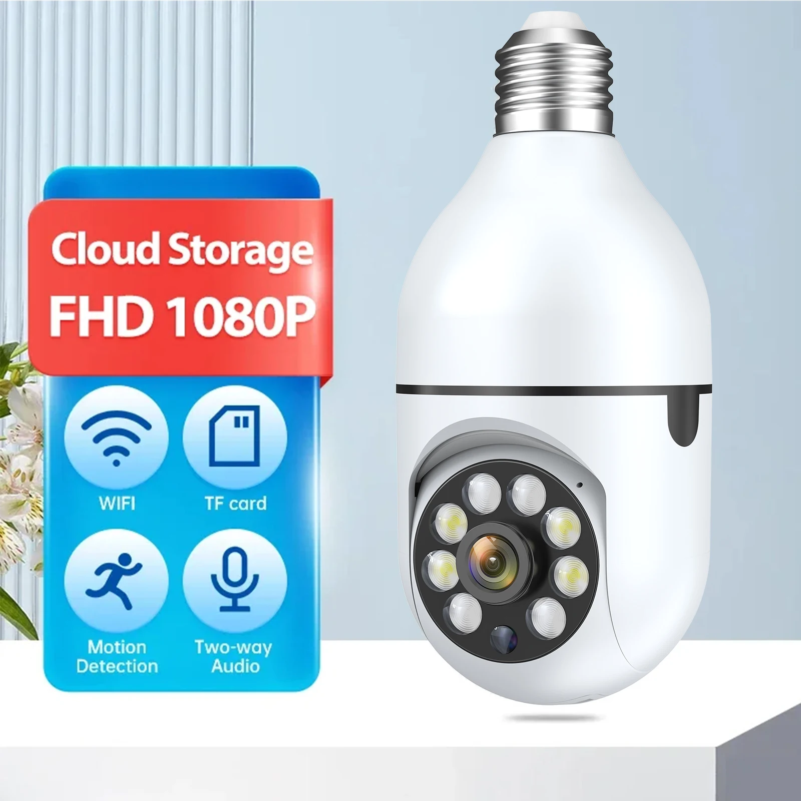 5G Wifi IP E27 Bulb Surveillance Camera Night Vision Wireless Home Cameras 2MP CCTV Video Security Protection Baby Mini Cam