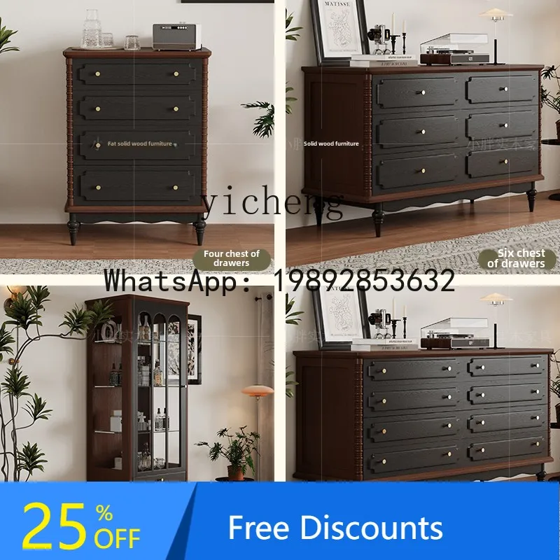 ABC  retro-style ash wood six-bucket cabinet,  storage locker at the end of the bed against the wall