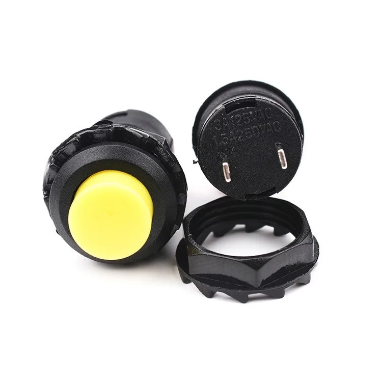 10pcs DS-427 Round button switch DS428 Self-locking without locking self-reset button switch with cable hole 12MM