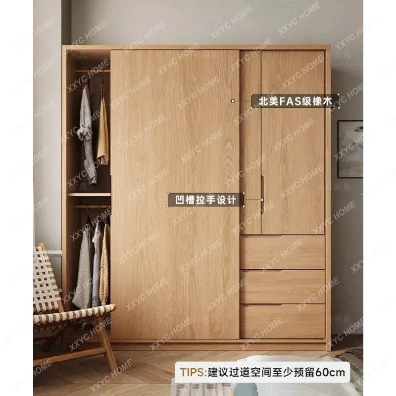 

XX Bedroom Clothes Wardrobe Sliding Doors Luxury Storage Cabinets Wardrobe Drawers Wooden Modern