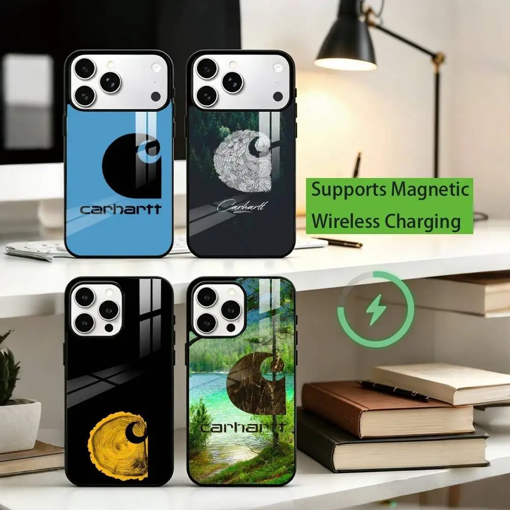 

C-Classic brand C-Carhartt Phone Case For iPhone17,16,15,14,13,12,11 Plus,Pro Allows magnetic wireless charging