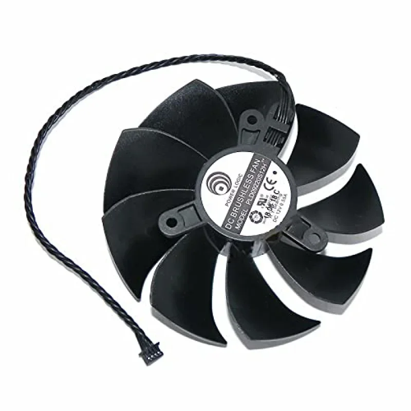 PLA09215S12H Graphics Fan for EVGA GeForce RTX 2060 XC Ultra Gaming 6GB GDDR6 (Long line Fan 7.8in or Short line 3.4in)