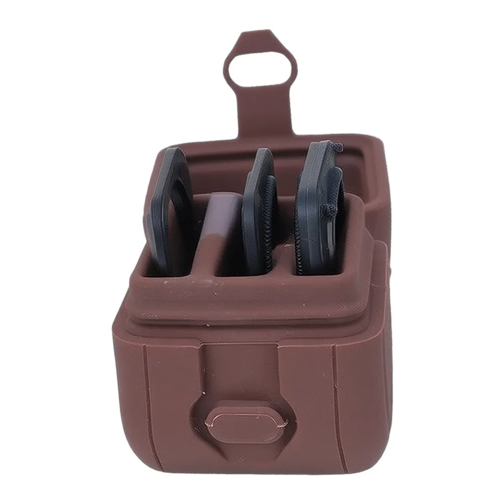 Brown Silicone Lens Filter Case For DJI Pocket 4 Pro/ Compact Storage Box Camera Accessories 1 Pack Consumer Electronics Part