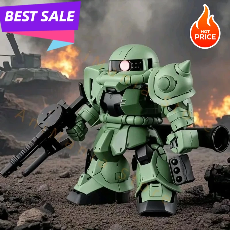HotA Cute Assembly Model Toy Zaku Ii Mass Production een Version Q Version Mobile Suit Robot Model Kit for Ages 8 And above Gift