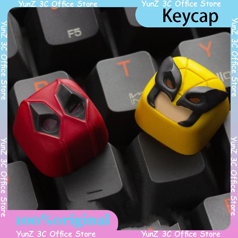 Wireless Keyboard Keycap Mechanical Keyboard Keycap Deadpool Wolverine Small Cheap Personality Design Resin Art Translucent Keyc