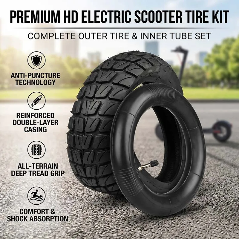 

255x80 Off Road Outer Tyre Inner Tube Set For Kugoo M4 Zero 10X Kaabo Mantis Puncture Resistant Replacement Scooter Tire