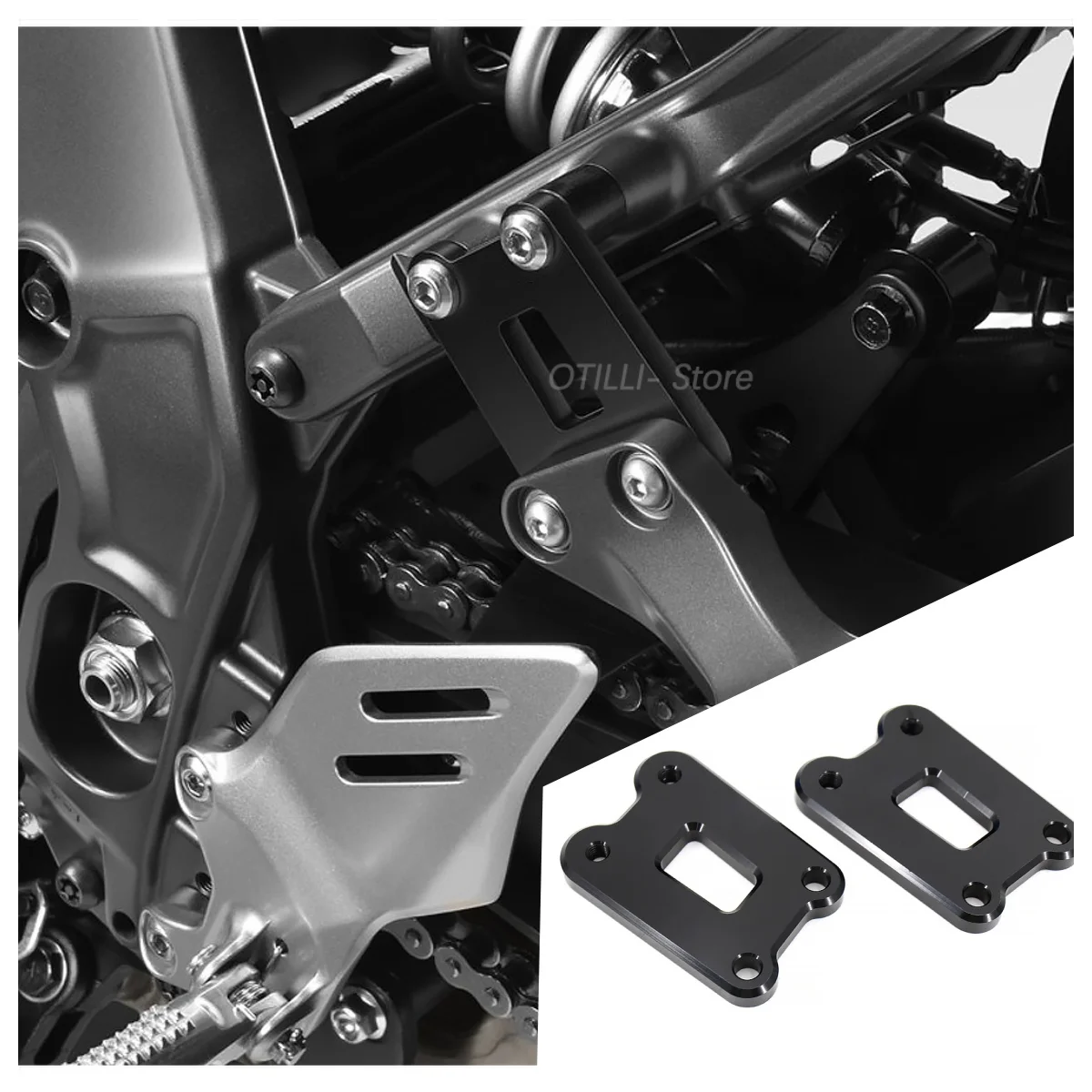 

For YAMAHA MT09 FZ09 MT 09 FZ 09 2021 Motorcycle Rear Pedal Lowering Kit Passenger EVO Footrests Lowering Set Moto Accessories